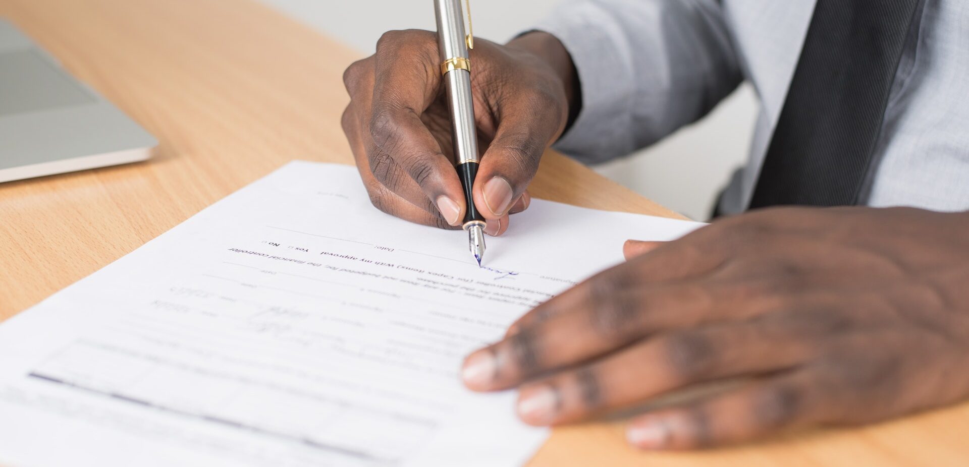 Rental Application - Man Signing